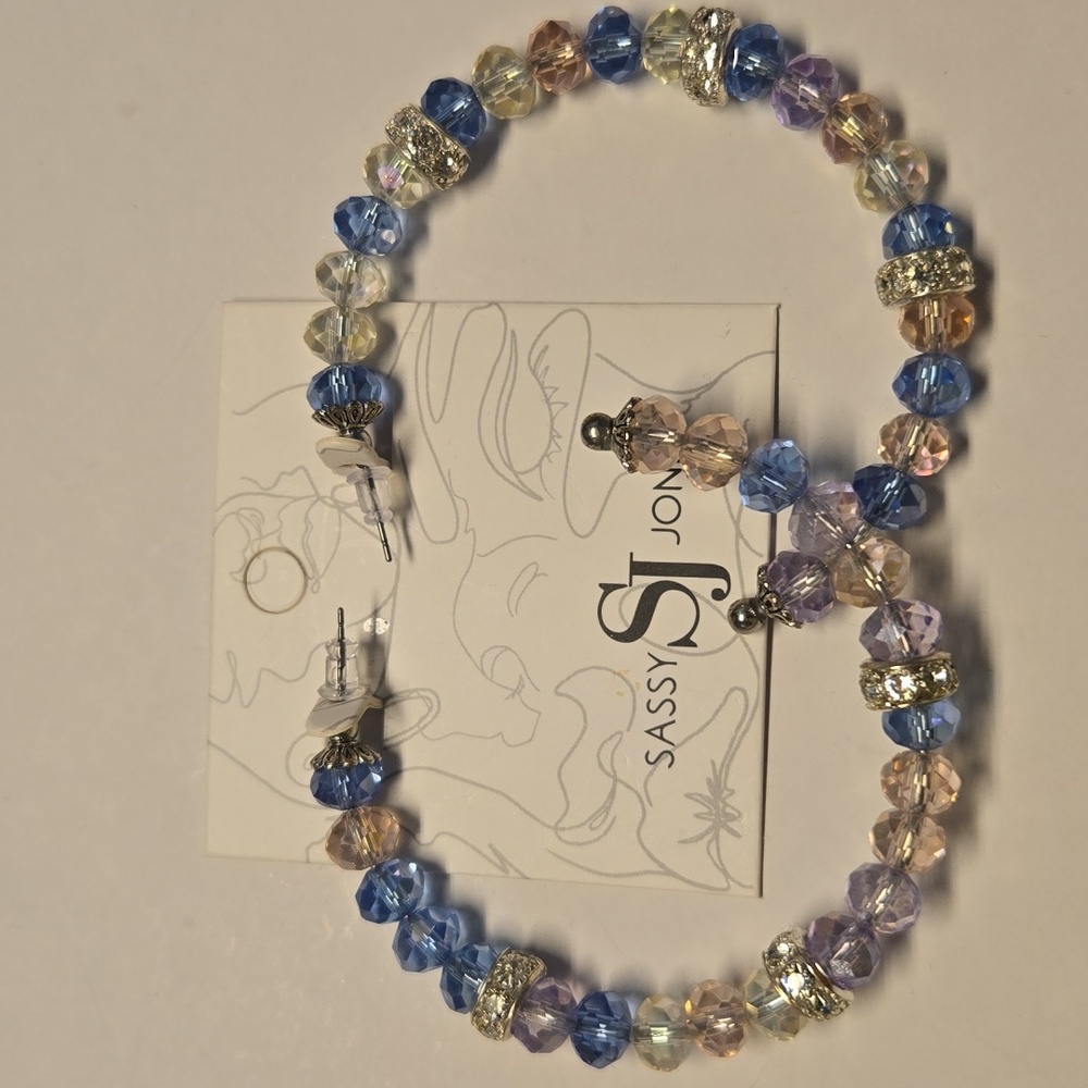 Malia Glass Hoops Unicorn Pastel